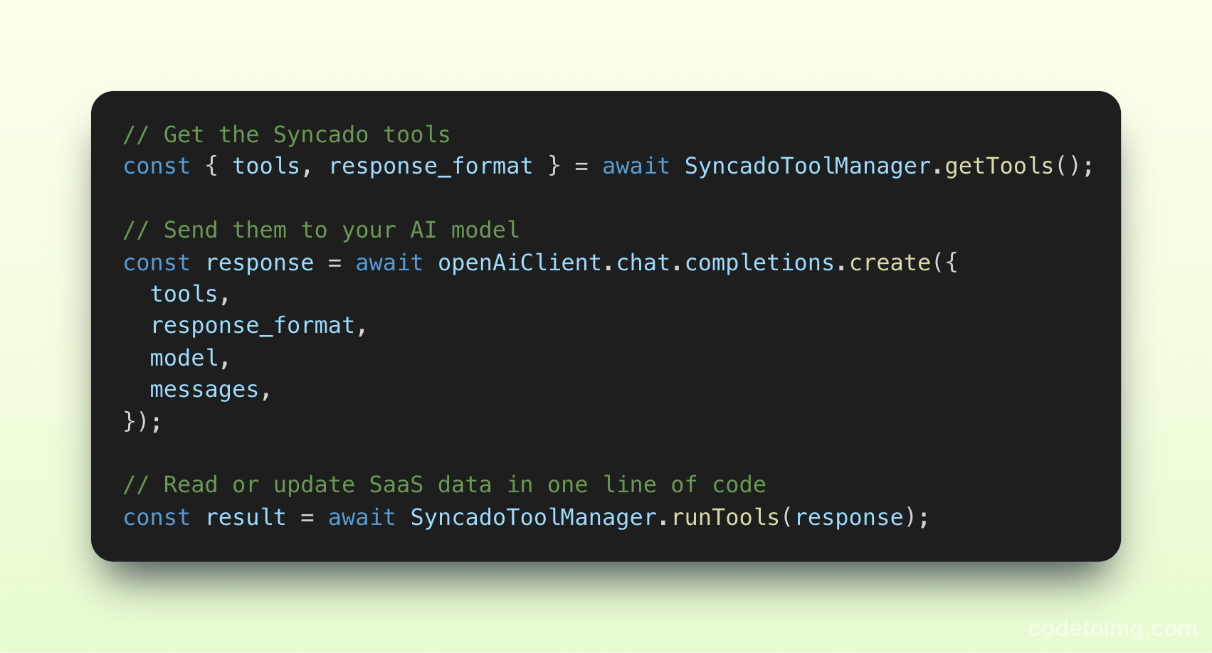 syncado tools code